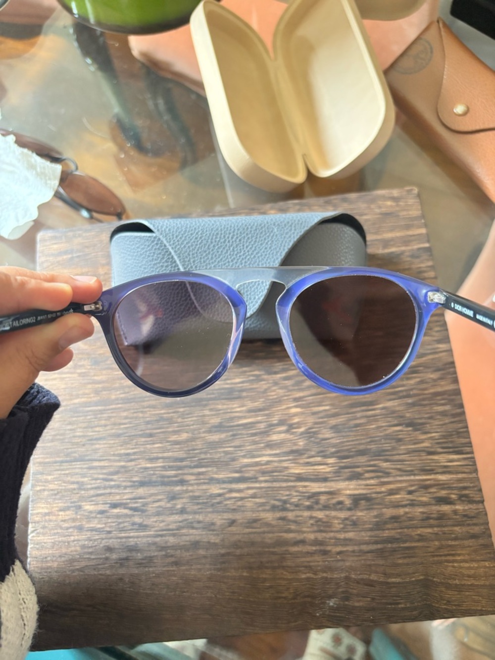 Dior Black Sunglasses with Blue Lenses - Picture 3 of 6